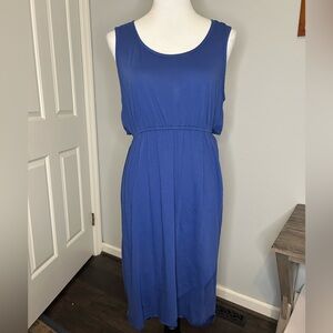 bobi 100% Cotton Tank Dress with Lower Back Cut Out